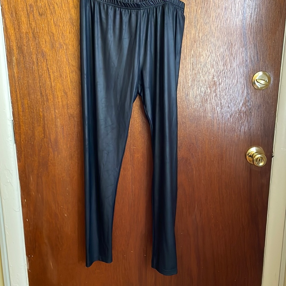 Faux Leather leggings by LC Lauren Conrad L never worn
